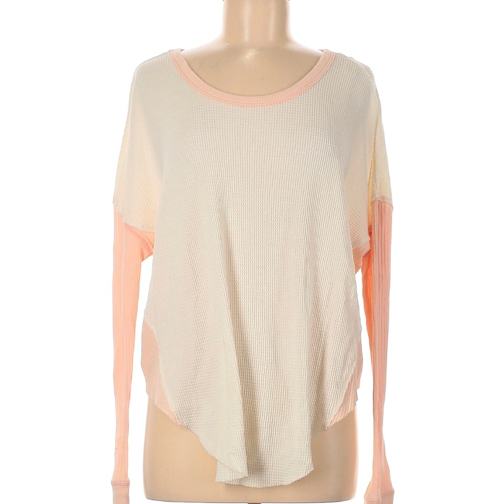 Free People Pink Long Sleeve Top